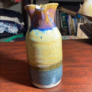 Small handmade pottery pitcher